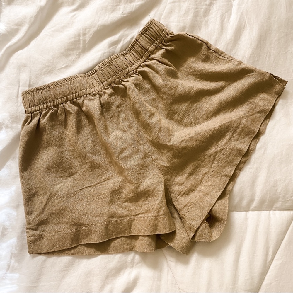 Neutral Linen Shorts